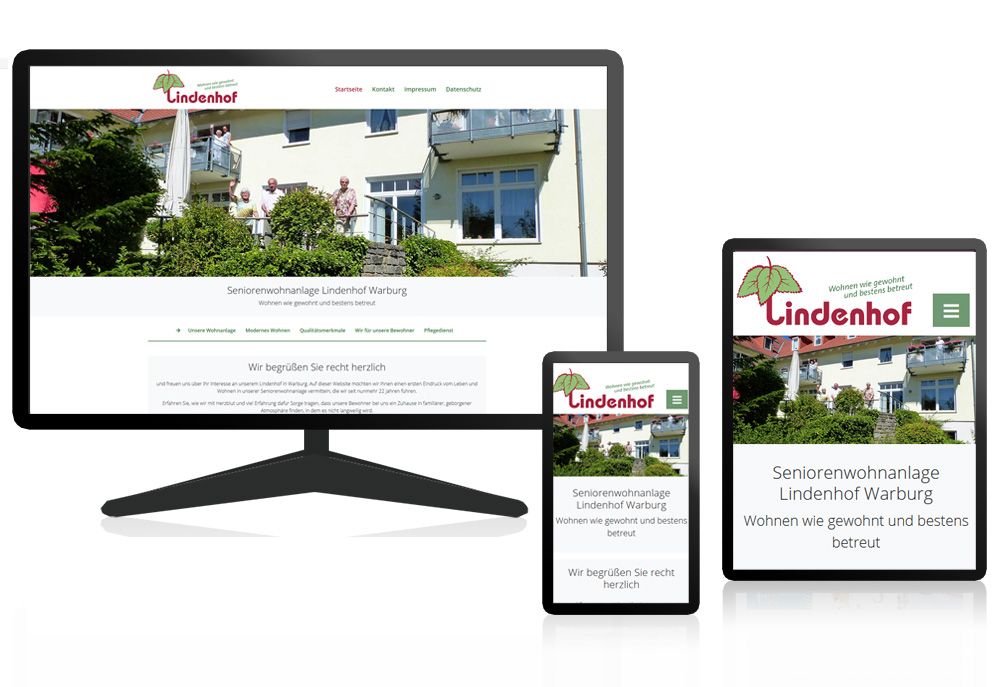 Responsive Webdesign für Seniorenwohnanlage Lindenhof Bad Arolsen