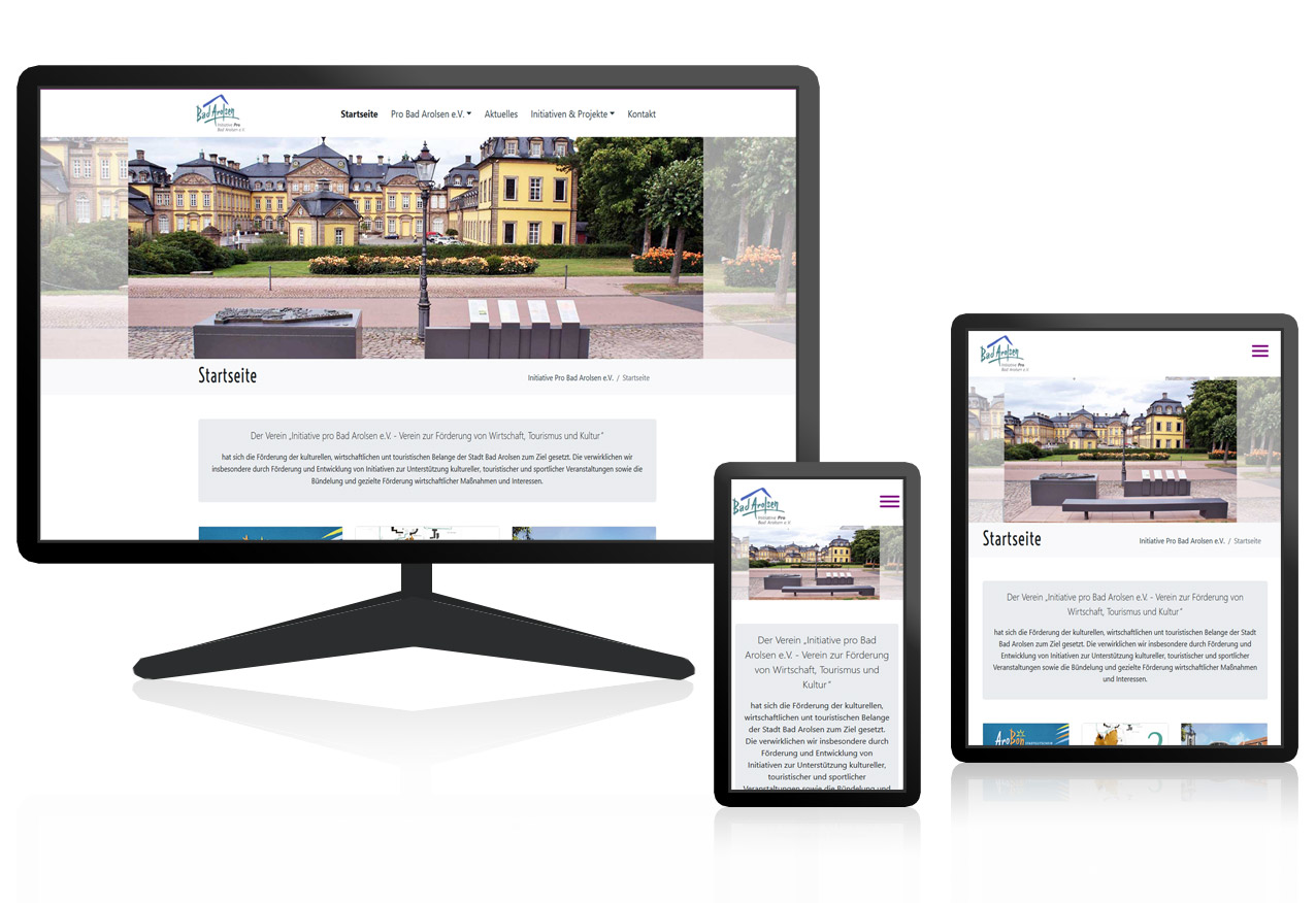 Responsive Webdesign für Pro Bad Arolsen e.V.