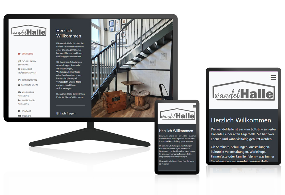 Responsive Webdesign für die wandelHalle, Spangenberg