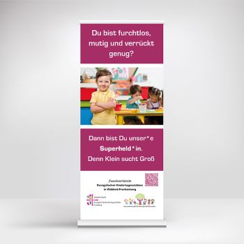 Grafikdesign aus Rosenheim: Rollup Zweckverband ev. Kindertagesstätten